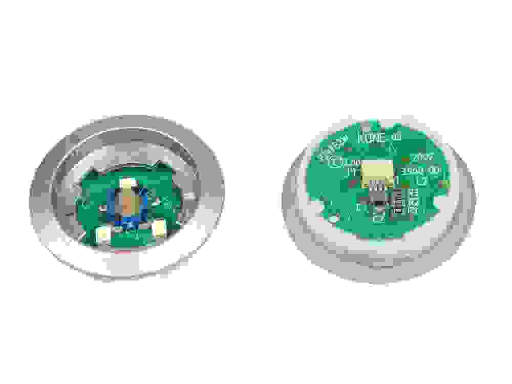 Модуль кнопочный вызов ведомый серый обод белая подсветка KSS KM804342G15 Kone
