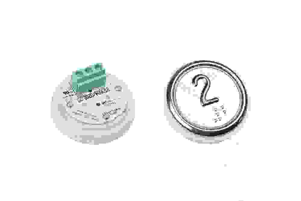 Модуль кнопочный круглый красная подсветка код брайля "2" A4N49744$05 EA2406S-D-R-02 ЩЛЗ