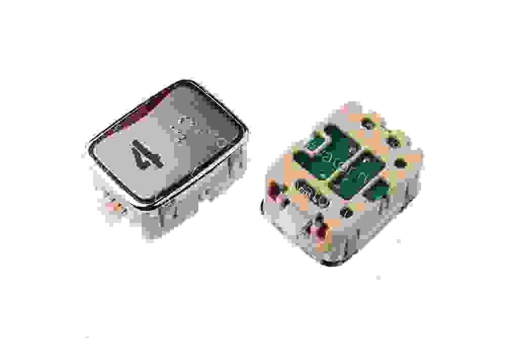 Модуль кнопочный красная подсветка код брайля AK-25B "4" AEN04C049*A Sigma