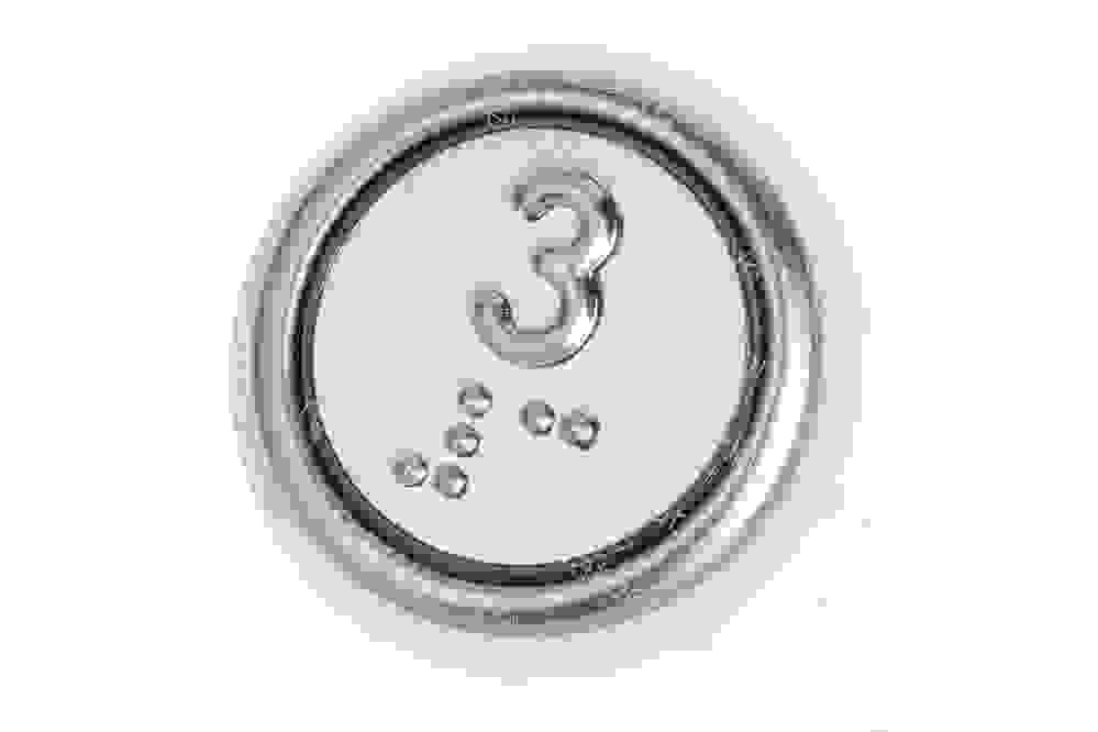 Модуль кнопочный со шрифтом Брайля "3" АК6-01