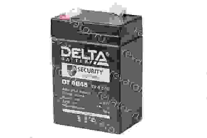 Аккумулятор 4В 4,5Ач 47х70х101мм DT4045 Delta