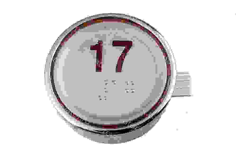 Модуль кнопочный круглый красная индикация "17" AEN55C162*A Sigma
