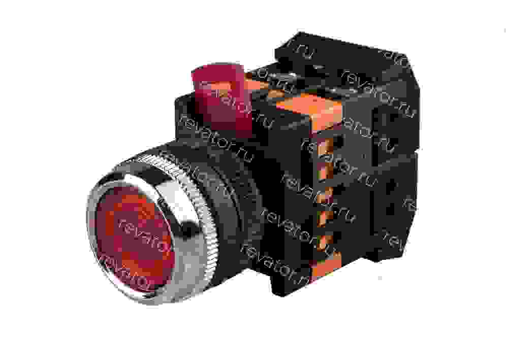 Кнопка красная неоновая 1з+1р ABLFS-22 BBT30-ABLFS-K04 ИЭК