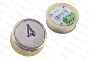 Модуль кнопочный круглый красная подсветка код брайля A4N107639 "4" MA2D04-D-R-04 ЩЛЗ