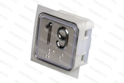 Модуль кнопочный квадратный красная подсветка код брайля "19" A4N11286$05 KA302-D-R-19 ЩЛЗ