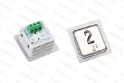 Модуль кнопочный квадратный красная подсветка код брайля "2" A4N11286$05 KA302-D-R-02 ЩЛЗ