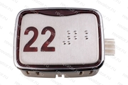 Модуль кнопочный красная подсветка код брайля AK-25B "22" AEN04C049*A Sigma