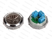 Модуль кнопочный с чернением красная подсветка шрифт Брайля "Открытие дверей" Схема №1 ВК-33-5Б