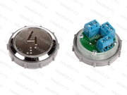 Модуль кнопочный с чернением красная подсветка шрифт Брайля "4" Схема №1 ВК-33-5Б