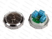 Модуль кнопочный с чернением красная подсветка шрифт Брайля "3" Схема №1 ВК-33-5Б