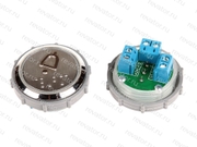 Модуль кнопочный с чернением красная подсветка шрифт Брайля "Звонок" Схема №1 ВК-33-5Б