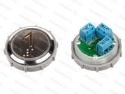 Модуль кнопочный с чернением красная подсветка шрифт Брайля "1" Схема №1 ВК-33-5Б