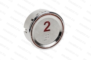 Модуль кнопочный круглый красная индикация "2" AEN55C162*A Sigma