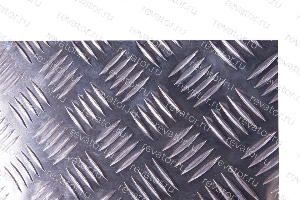 Пол (лист) рифленый алюминиевый "Квинтет" 2100х1200х2мм для лифта 630кг