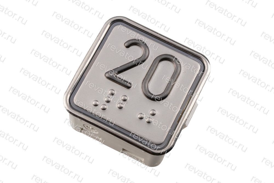 Модуль кнопочный выдавленная надпись красная индикация код брайля "20" MT42RUS Schaefer