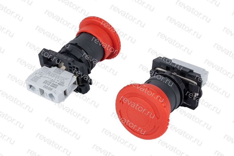 Кнопка стоп с фиксацией 1NC КМЕ5101м Briswik