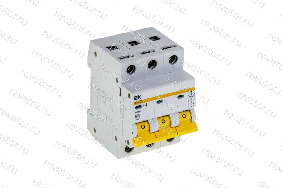 Выключатель автоматический 4А 3P тип C ВА47-29 MVA20-3-004-C ИЭК