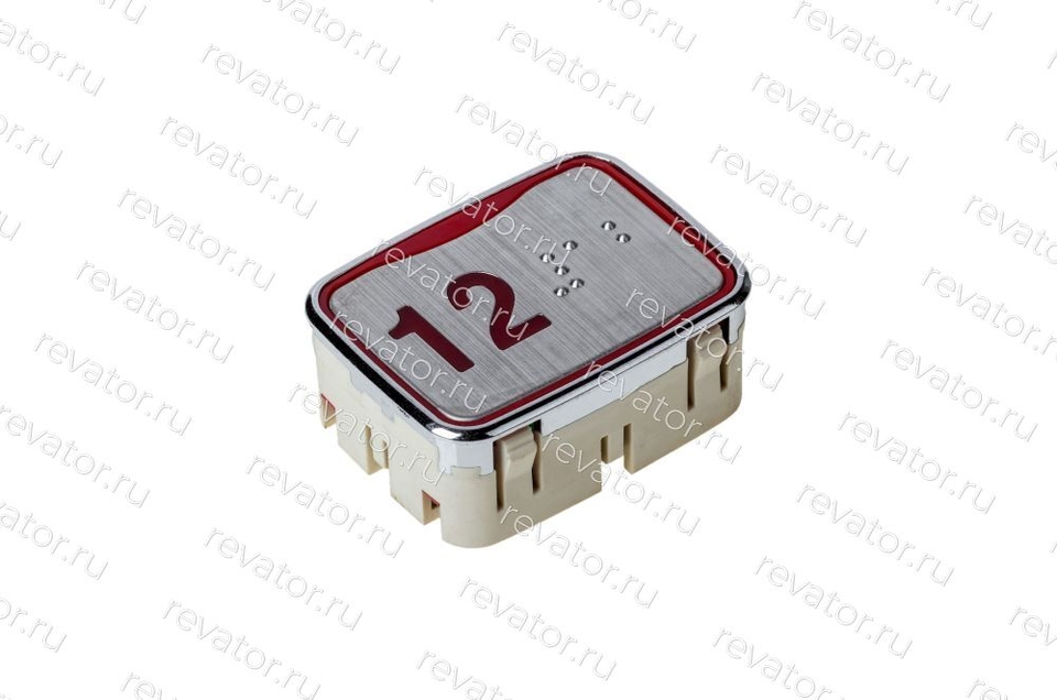 Модуль кнопочный красная подсветка код брайля AK-25B "12" AEN04C049*A Sigma