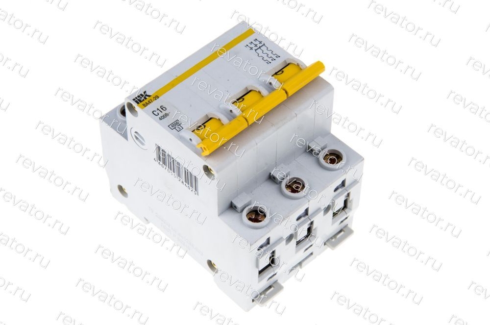Выключатель автоматический 10А 3P тип C ВА47-29 MVA20-3-010-C ИЭК