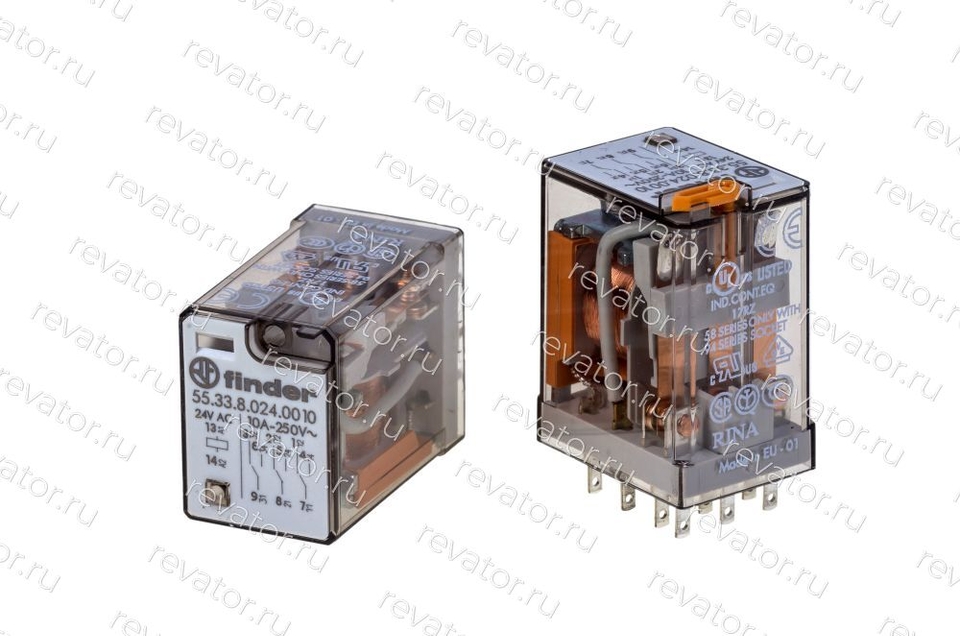 Реле промежуточное 24VAC 10А 55.33.8.024.0010 Finder