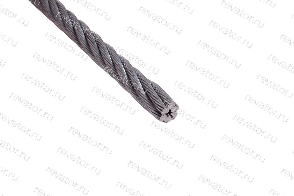 Канат стальной лифтовый 6,0мм для ограничителя скорости оцинкованный PAWO F1 6x19S-SFC 21,0кН Gustav Wolf