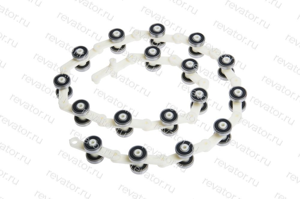 Цепь огибающая балюстрады поручня эскалатора L=1130мм P=60мм 17 пар роликов BLT Canny Schindler LG Sigma Otis Латрес