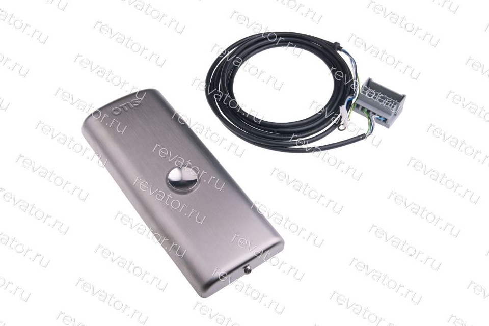 Пост вызывной HBB объемная панель 1 кнопка матовая нержавейка голубая индикация RUS0393373 Otis