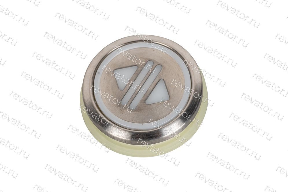 Модуль кнопочный "Открытие и удержание дверей" серебристый круглый красная подсветка KDS50 Kone