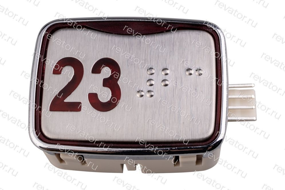 Модуль кнопочный красная подсветка код брайля AK-25B "23" AEN04C049*A Sigma