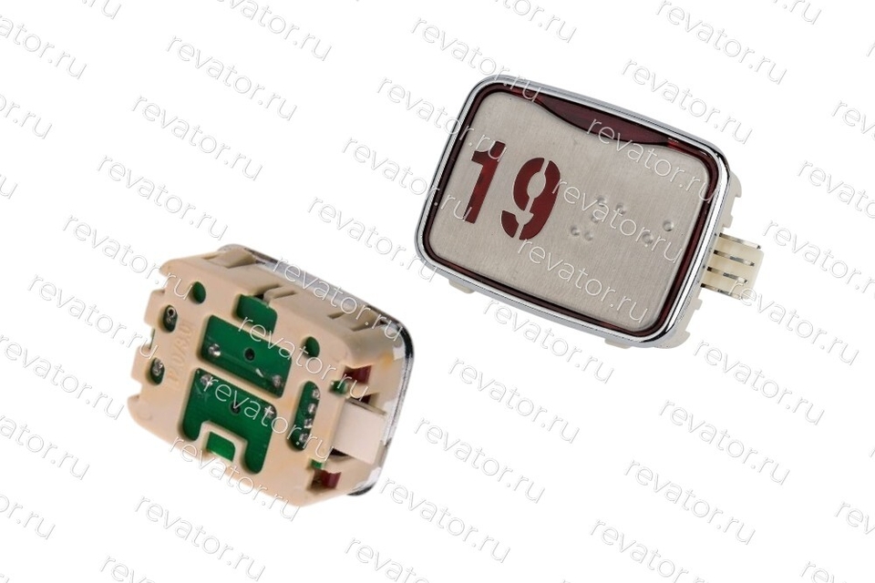 Модуль кнопочный красная подсветка код брайля AK-25B "19" AEN04C049*A Sigma