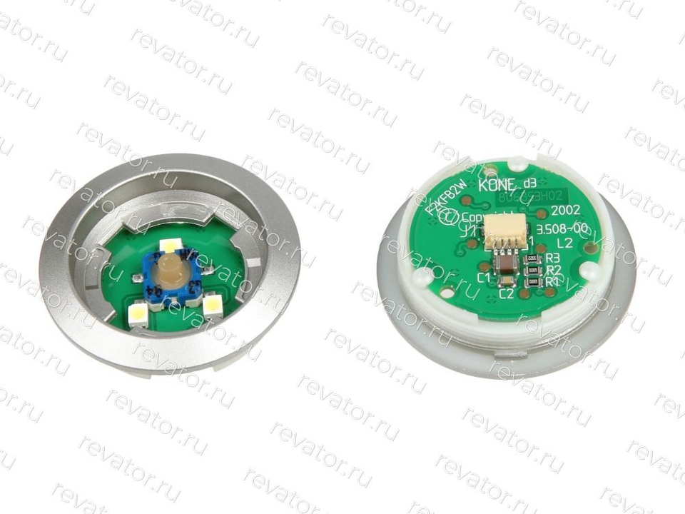 Модуль кнопочный вызов ведомый серый обод белая подсветка KSS KM804342G15 Kone