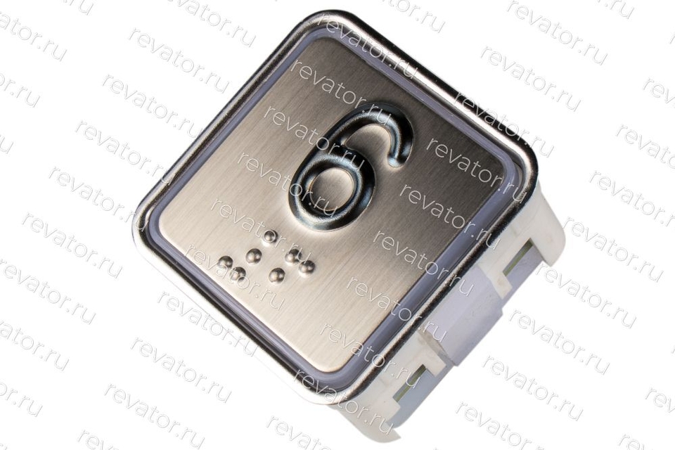 Модуль кнопочный квадратный красная подсветка код брайля "6" A4N11286$05 KA302-D-R-06 ЩЛЗ