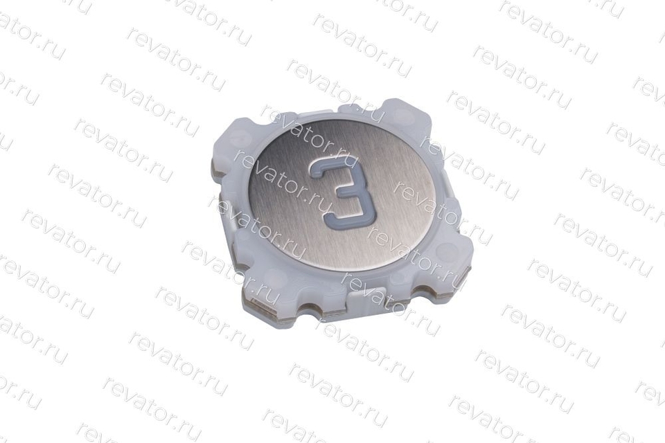 Модуль кнопочный "3" красная подсветка для УКЛ/ШУЛМ AVOX AV-BTM Genemek