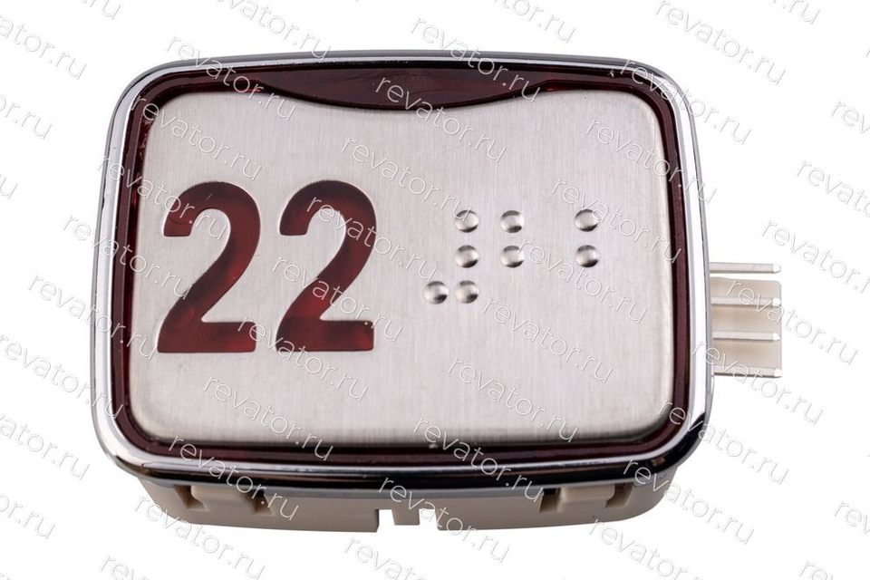 Модуль кнопочный красная подсветка код брайля AK-25B "22" AEN04C049*A Sigma