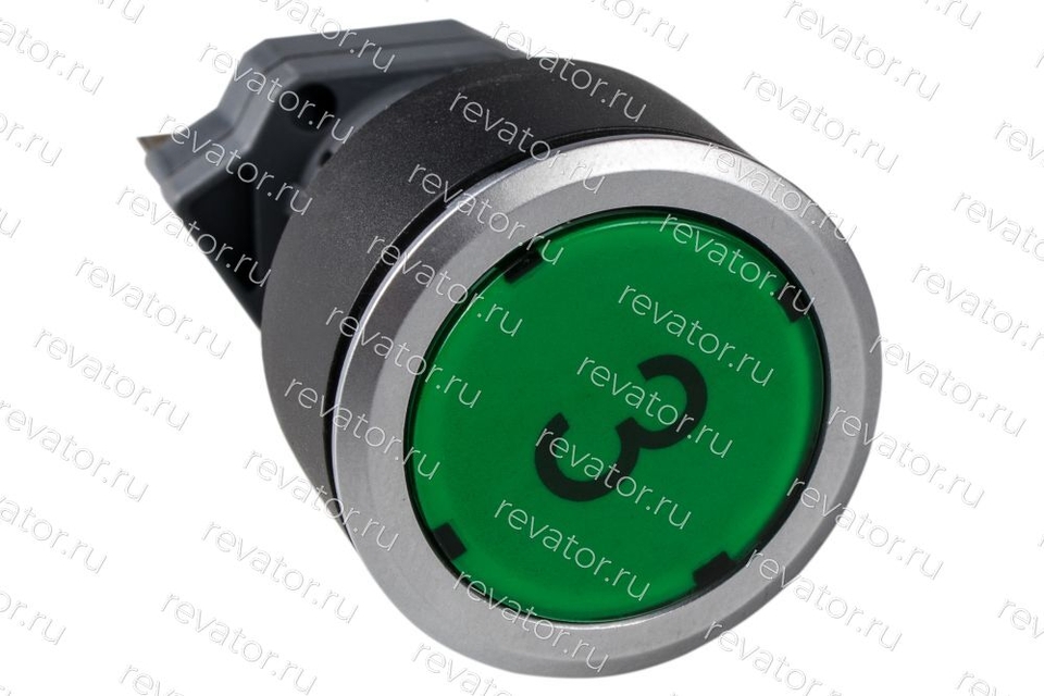 Модуль кнопочный "3" зеленый c подсветкой тип CTL BKG