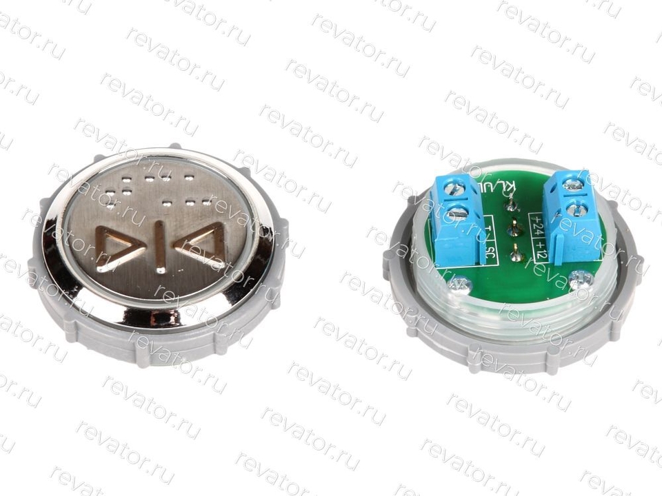 Модуль кнопочный УКЛ с чернением красная подсветка шрифт Брайля "Закрытие дверей" Схема №2 ВК-33-5Б