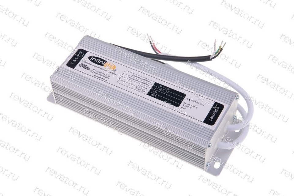 Блок питания (драйвер) для светодиодов 100Вт 170-250В/12В DC 8,3А InfiniLite