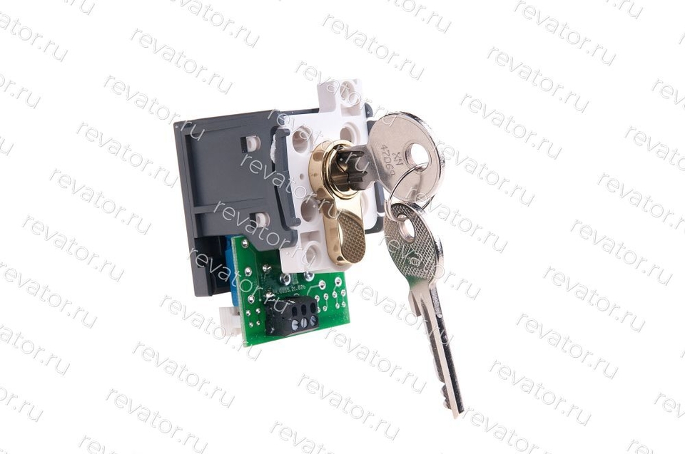 Ключ-выключатель служебного режима MS42P золото, красная подсветка Schaefer