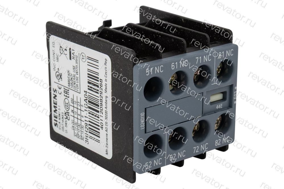 Блок дополнительных контактов 4НЗ 3RH2911-1GA04 Siemens
