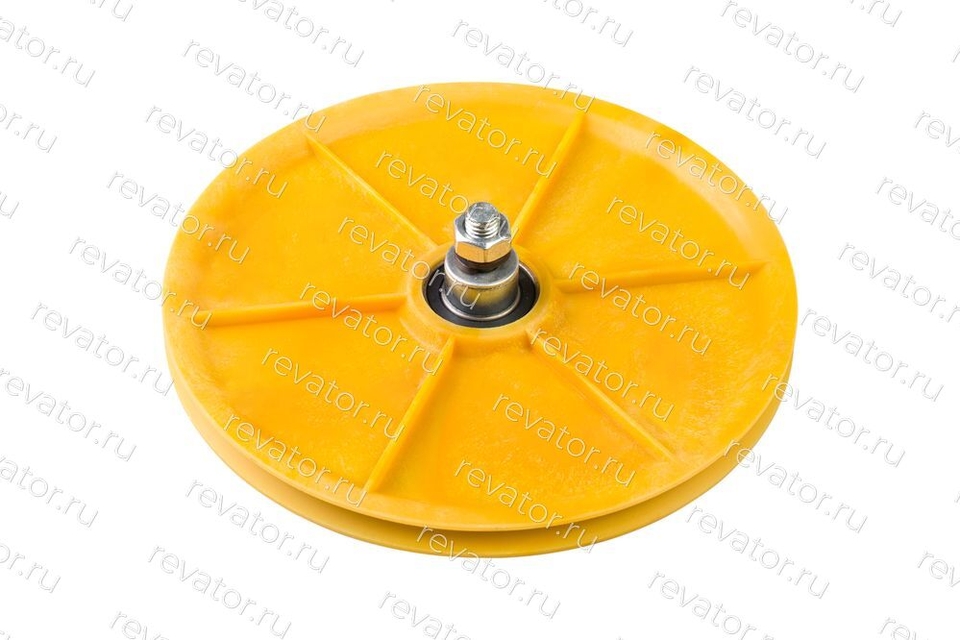 Блок устройства натяжного D=215мм в сборе с осью OL35 KM602135G01 Kone