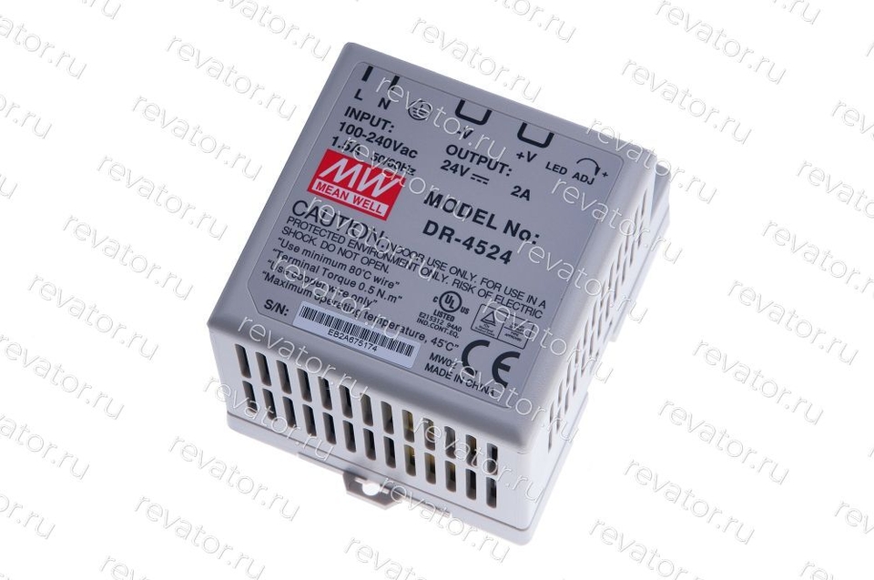 Блок питания 24В 2А DR-4524 Mean Well