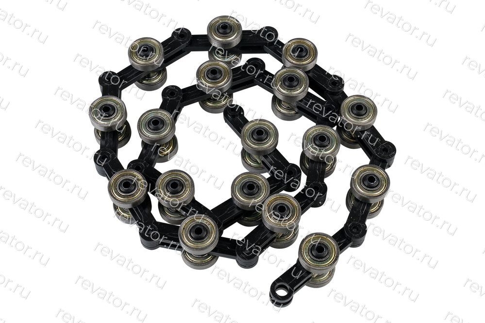 Цепь огибающая балюстрады поручня эскалатора L=1130мм P=60мм 17 пар роликов BLT Canny Schindler Sigma Otis Латрес (Россия)