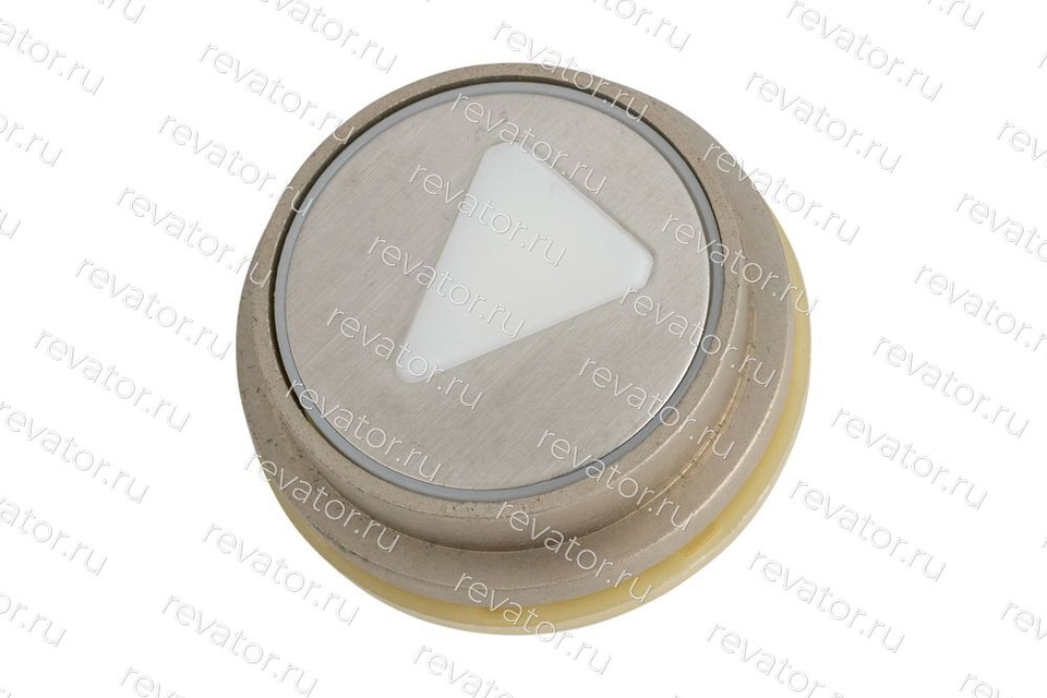 Модуль кнопочный "стрелка вниз" один разъем серебристый круглый белая подсветка высокий KM922963H01 Kone