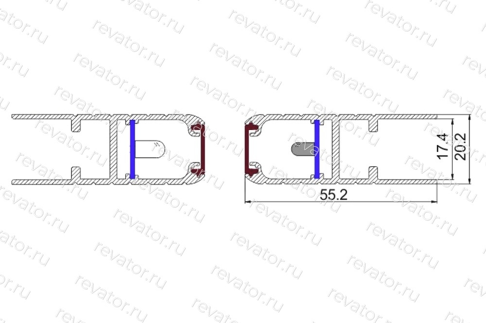 Фотобарьер (световая завеса) 32 пары диодов для дверей центрального открывания WECO-957E71-AC220 Weco