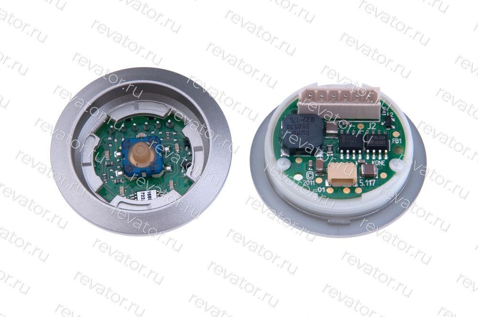 Модуль кнопочный вызов ведущий серый обод янтарная подсветка с зумером KSS KM804342G08 Kone