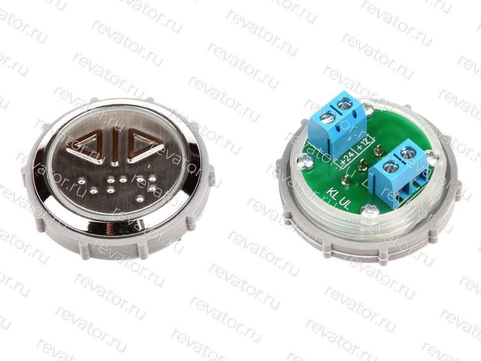 Модуль кнопочный УКЛ с чернением красная подсветка шрифт Брайля "Открытие дверей" Схема №2 ВК-33-5Б