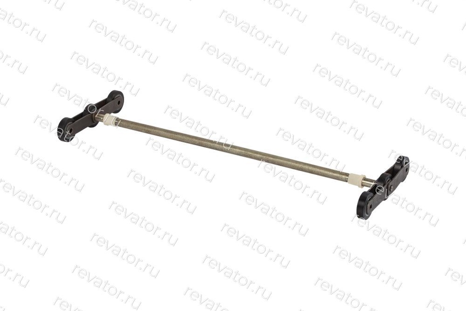 Цепь тяговая эскалатора в сборе с осью ступени p=136мм d=15мм ролик 80х25мм 1000мм 1 ступень Ares Sigma