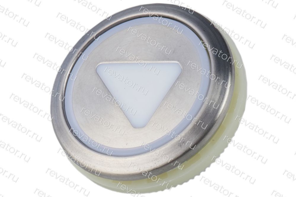 Модуль кнопочный "стрелка вниз" один разъем серебристый круглый красная подсветка KDS50 Kone