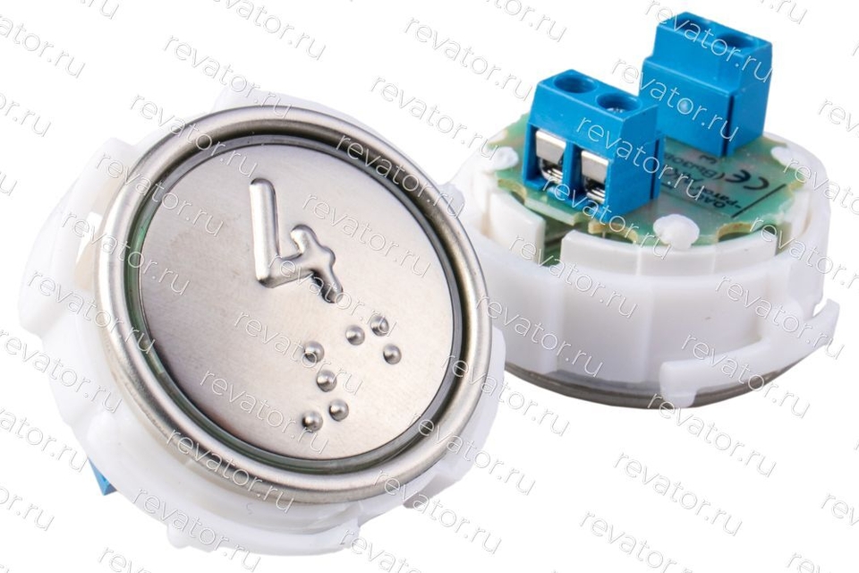 Модуль кнопочный красная подсветка со шрифтом Брайля "4" АК1-01-КР ВЯАЛ.6618.001-05