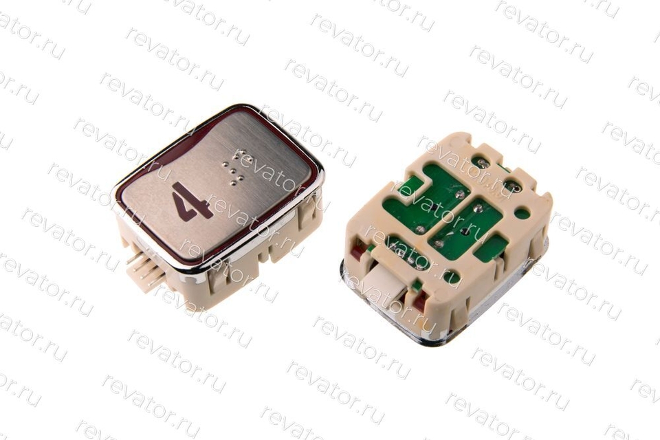 Модуль кнопочный красная подсветка код брайля AK-25B "4" AEN04C049*A Sigma